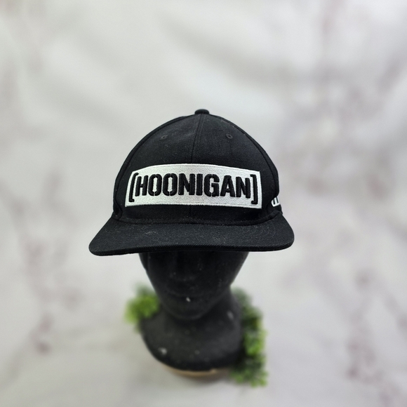 Hoonigan Hat Mens Snapback Sensor Bar Ken Cap Black White Adjustable Snap - Picture 1 of 9